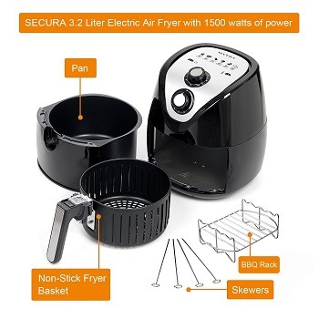 SECURA 3.4 Qt. Air Fryer