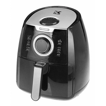 kalorik airfryer with dual layer rack in black